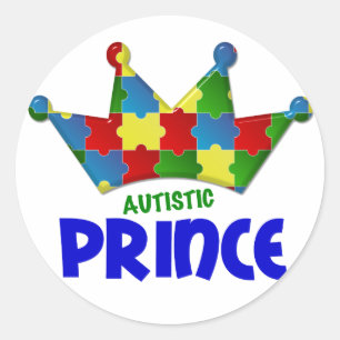 Autistic Prince 1 AUTISM Classic Round Sticker