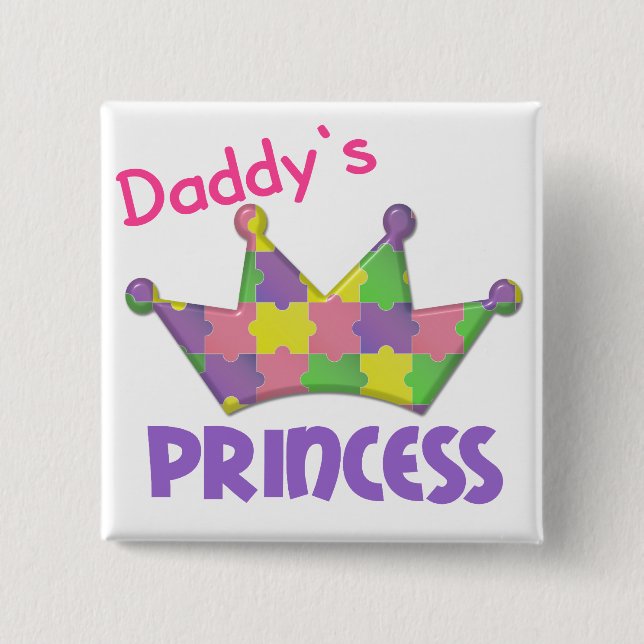Autistic Princess 3 AUTISM 15 Cm Square Badge (Front)