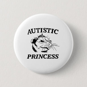 Autistic Princess Mouse Kids Children Autism Aware 6 Cm Round Badge