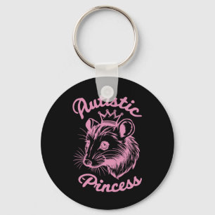 Autistic Princess Opossum 1  Key Ring