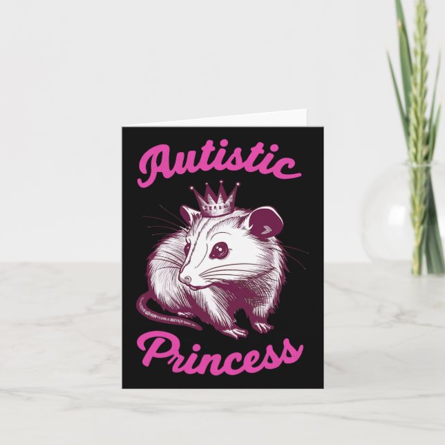 Autistic Princess Opossum 3  Card (Front)