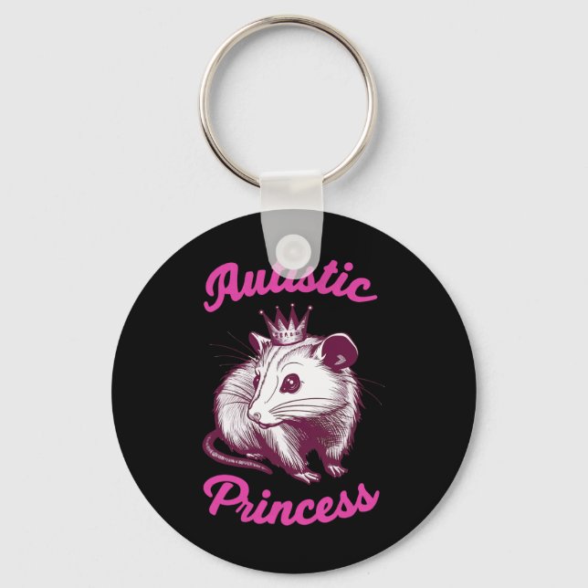 Autistic Princess Opossum 3  Key Ring (Front)