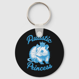 Autistic Princess Opossum Key Ring
