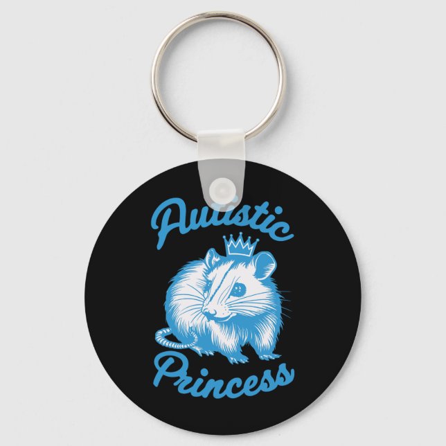 Autistic Princess Opossum  Key Ring (Front)