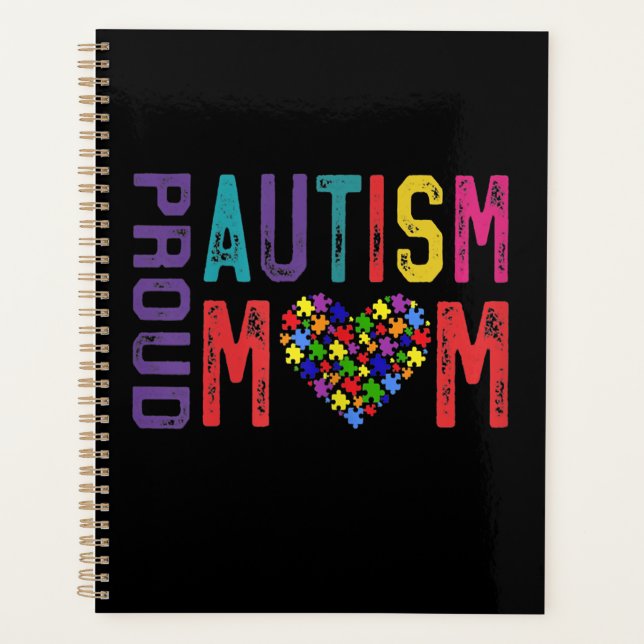 Autistic | Proud Autism Mum Puzzle Piece Planner (Front)