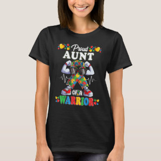 Autistic Ribbon Puzzle Aunt Of Autism Awareness Wa T-Shirt