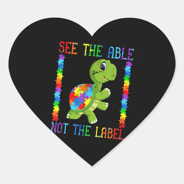 Autistic |See The Able Not The Label Turtle Puzzle (Front)