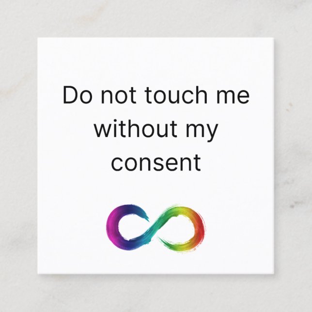 Autistic Sensory Needs Card (Front)