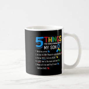 Autistic Son Autism Awareness Support For Mum Dad Coffee Mug