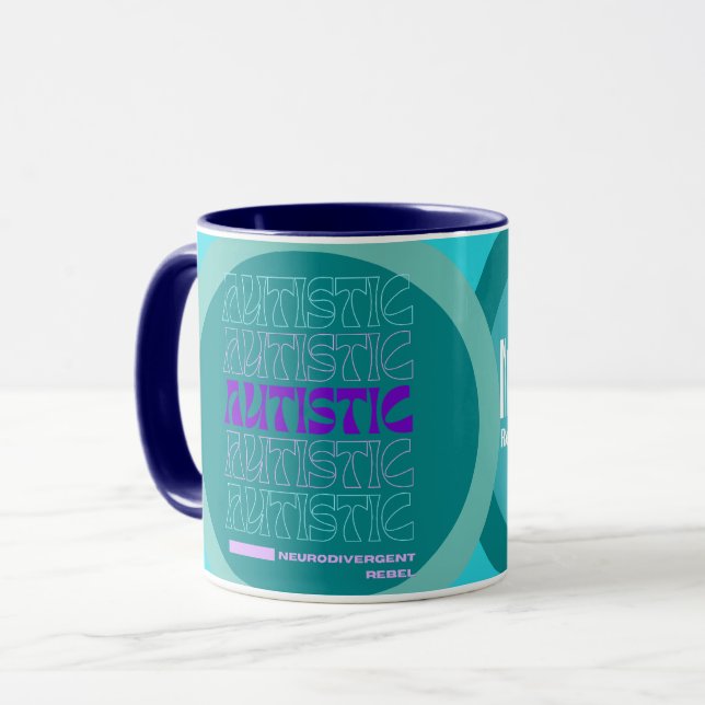 Autistic Teal Coffee Mug (Front Left)