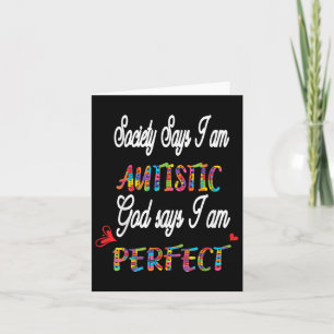 Autistic Teen Boys Pride Gift Autism Awareness Day Card