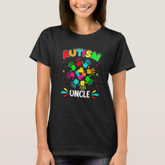 Autistic Uncle Puzzle Support Family Autism Awaren T-Shirt