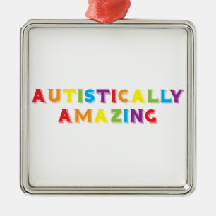 Autistically Amazing Metal Tree Decoration