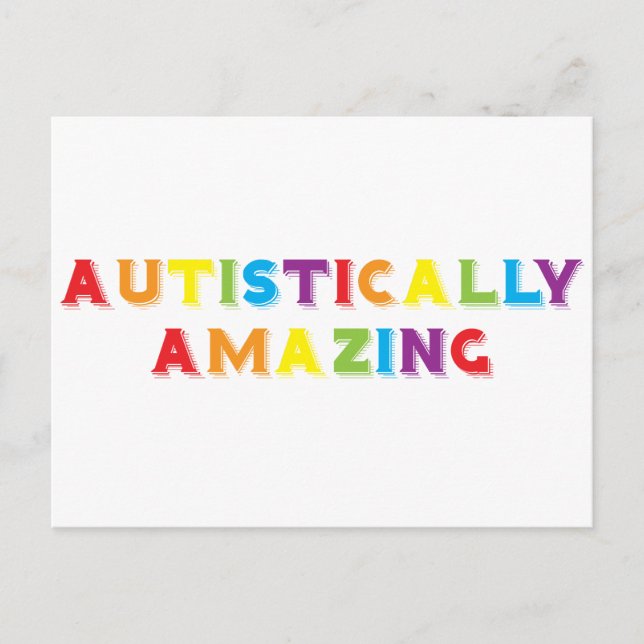Autistically Amazing Postcard (Front)