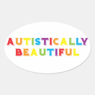 Autistically Beautiful Oval Sticker