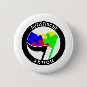 Autistische Aktion Autistic Action 6 Cm Round Badge