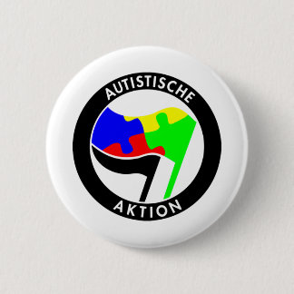 Autistische Aktion Autistic Action 6 Cm Round Badge