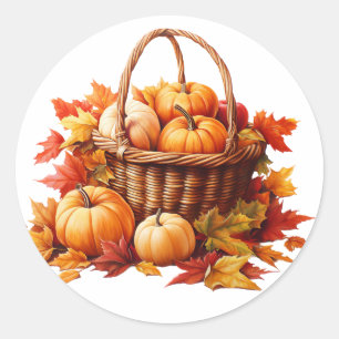 Autmn harvest classic round sticker