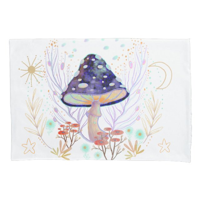  Autmn mushroom pattern Pillowcase (Front)