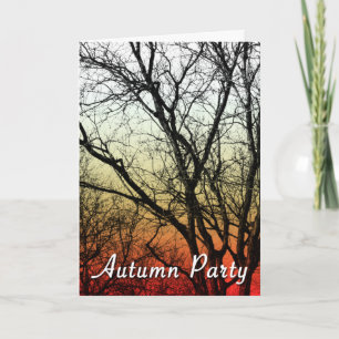 autmn party : ghost tree invitation