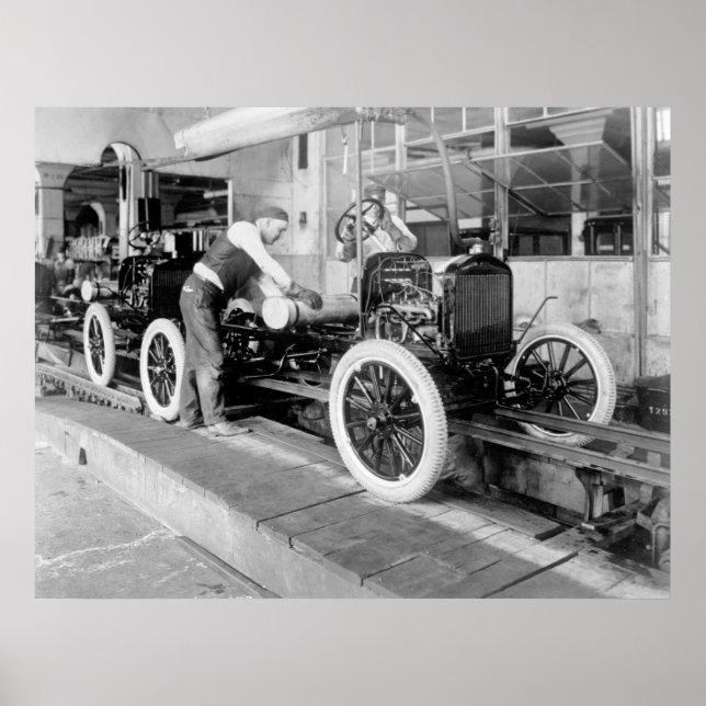 Auto Assembly Line, 1920s Poster (Front)