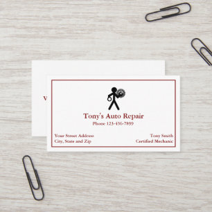 Auto Automotive Mechanic Repair Shop Business Card