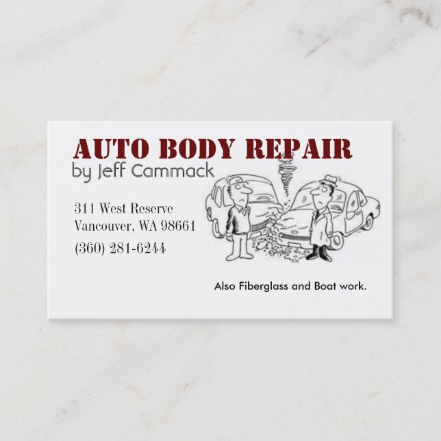Auto Body Card (Front)