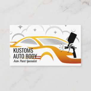 Auto Body Paint Services   Technician Business Card