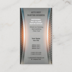 Auto Body Painting   Modern Business Card