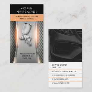 Auto Body Painting   Modern Business Card