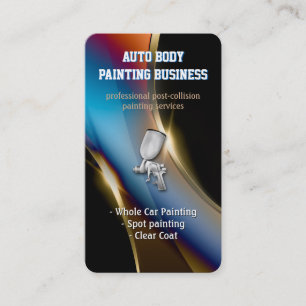 Auto Body Painting   Modern Business Card