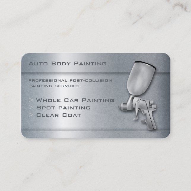 Auto Body Painting | Professional Business Card (Front)