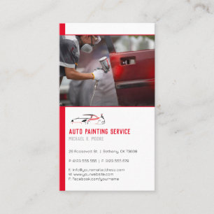 Auto Body Painting   Professional Business Card