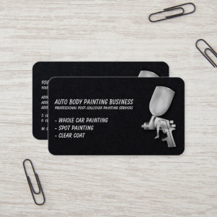 Auto Body Painting   Professional Business Card