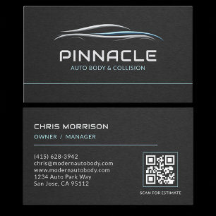 Auto Body QR Code Professional Business Card