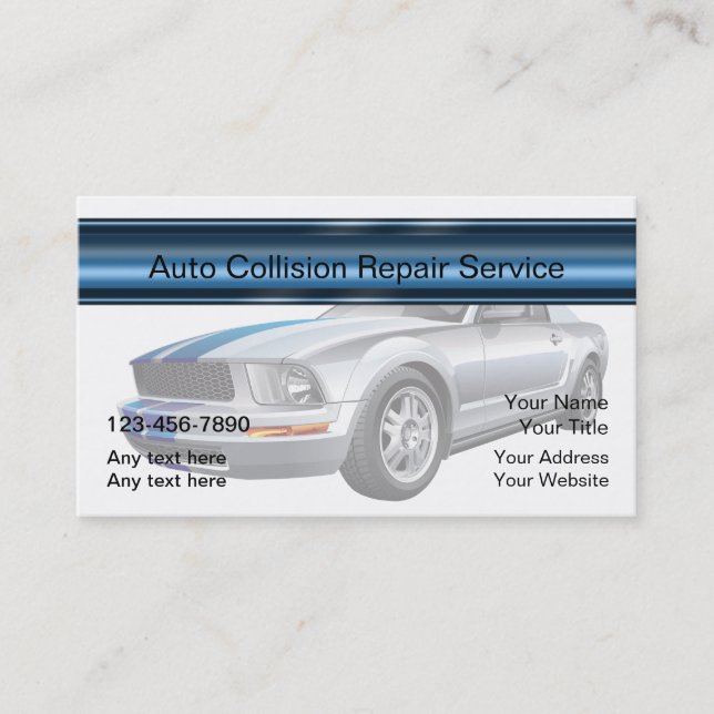 Auto Body Repair Business Card (Front)