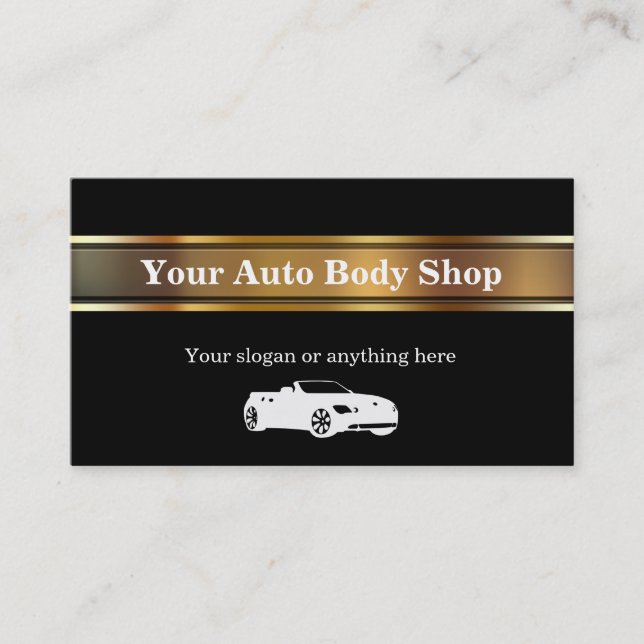 Auto Body Repair Business Cards (Front)