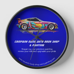 Auto body shop and precision painting clock