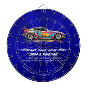 Auto body shop and precision painting dartboard
