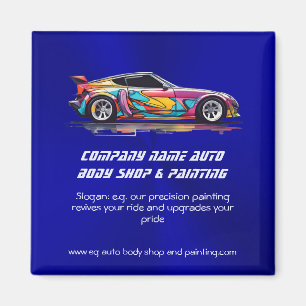 Auto body shop and precision painting magnet