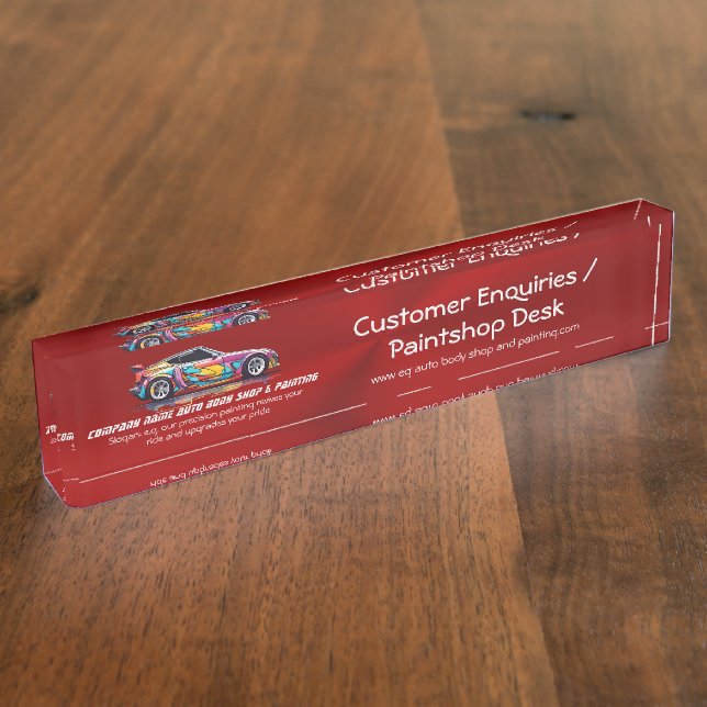 Auto body shop and precision painting nameplate (Side)