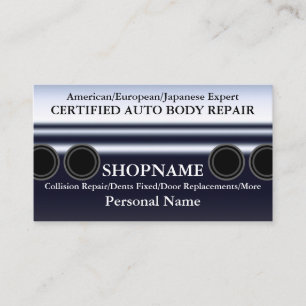 Auto Body Shop Business Card