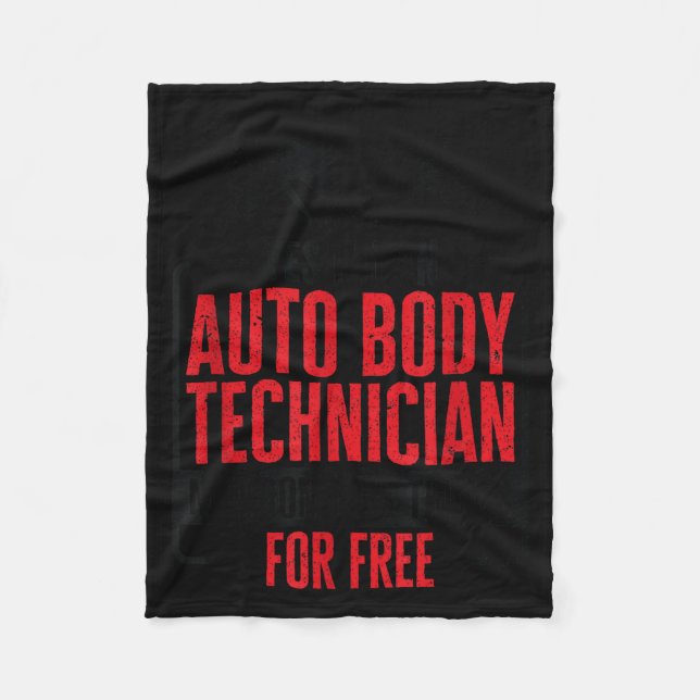 Auto Body Technician Vehicle Repair Car Maintenanc Fleece Blanket (Front)
