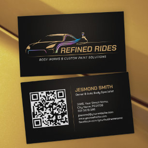 Auto Body Work Custom Car Paint Business Card