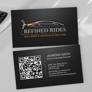 Auto Body Work Custom Car Paint Business Card