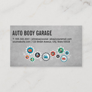 Auto Car Care   Mechanic Technician Business Card