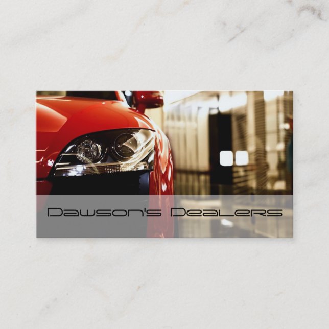 Auto Car Dealer Body Shop Business Card (Front)