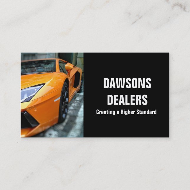 Auto Car Dealer Body Shop Dealership Business Card (Front)