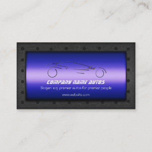 Auto Car on Royal Blue - Sportscar template Business Card
