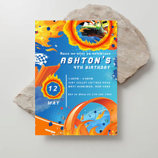 Auto Car Racing Theme Invitation